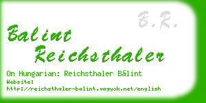 balint reichsthaler business card
